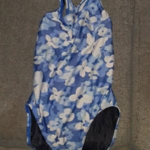 Small blue backless Speedo swimsuit